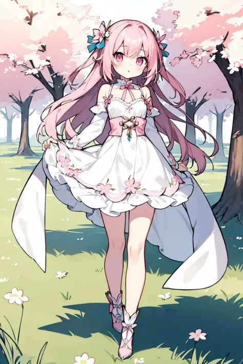 (masterpiece:1.2),best quality,extremely detailed,
BREAK
cute girl,solo,shiny skin,small breasts,very long hair,
detailed eyes,perfect anatomy,
cute eyes,(pink eyes:1.3),(pink hair:1.4),
BREAK
white dress,
BREAK
sakura tree,meadow,
BREAK
character focus,full body,
BREAK