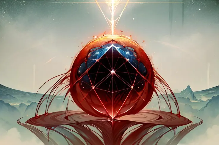 (masterpiece, best quality, hires), solo, sky, outdoors, floating, underworld, <lora:Angelarium:1>, giant, cosmic horror, ((tesseract of hope))