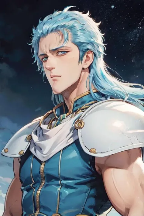 <lora:0009Hrei:1>,rei,1boy,light blue hair,long hair,portrait,