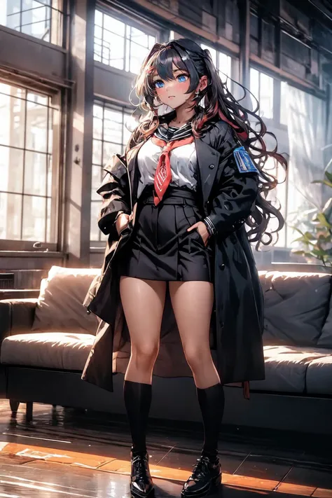 (masterpiece, best quality:1.2), (absurdres, highres, ultra-detailed), (perfect anatomy), BREAK <lora:Switchchan:0.6>, SwitchchanOutfit, red eyes, blue eyes, heterochromia, full body