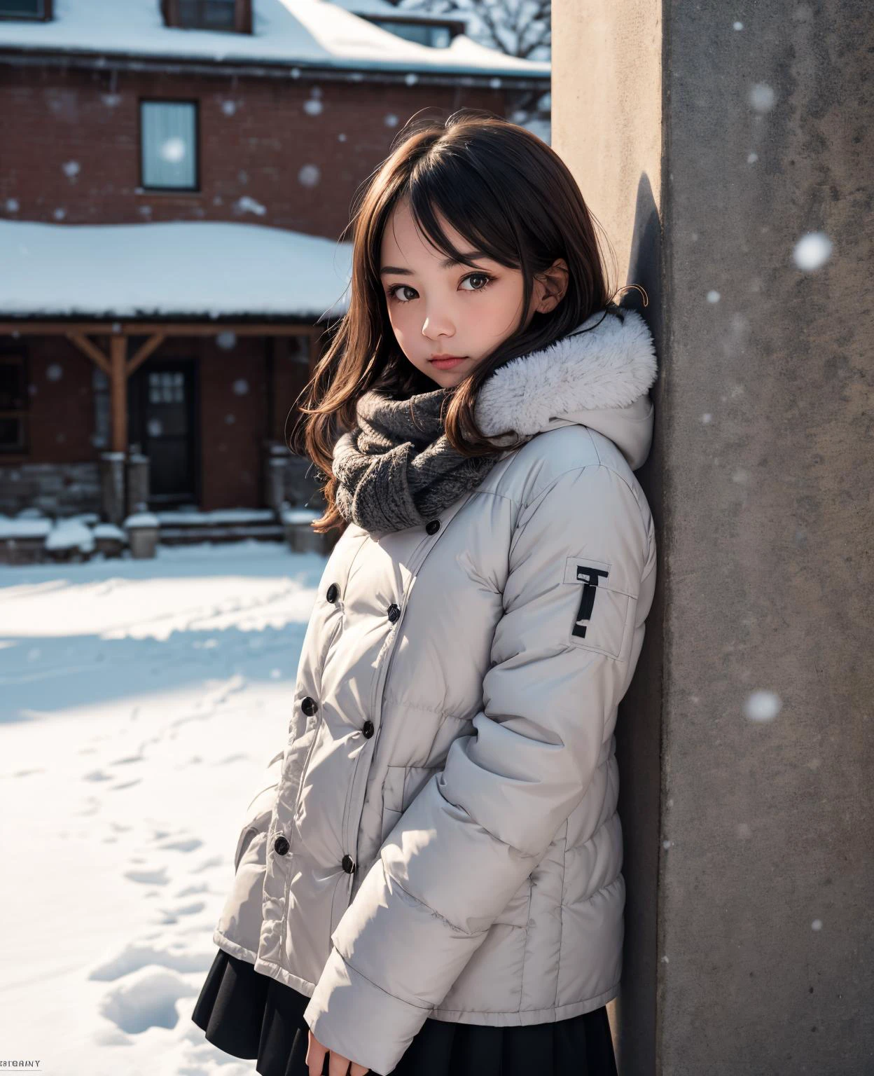 RAW photo of 1girl, winter