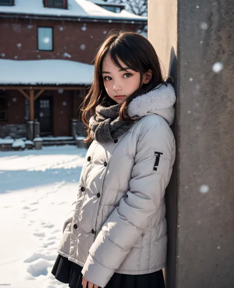 RAW photo of 1girl, winter