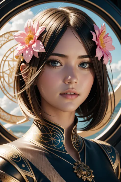 1girl, Encaustic Paint, Flickr, Elegant, most beautiful artwork in the world, Spirals, octane engine, [Comely:Despicable:15] Gorgeous ("Sigil Blessing":1.2) , concept art, 64K, overly complex style, 4K, hyper detailed, Provia, Floral motives, artstation, Tidal forces, unreal engine, Diorama, dslr, multidimensional, Pixabay