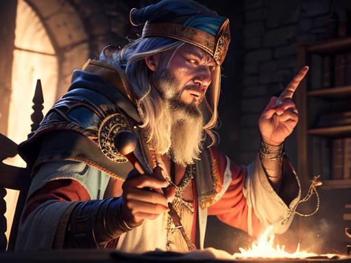 warlord wizard casting a spell