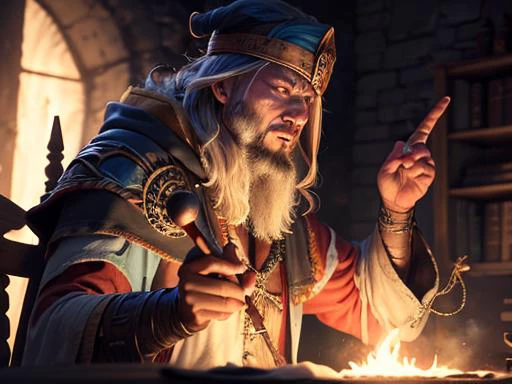 warlord wizard casting a spell