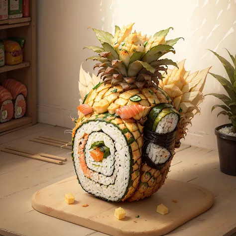 <lora:SushiStyle v1:1> SushiStyle pineapple