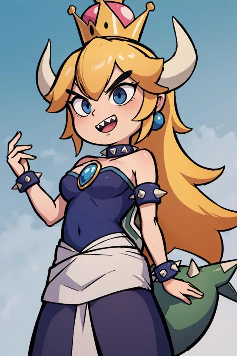 furry version, fazer ela furry, FURSUITE, Furry, garota furry, mario furry, make other versions, different pose, bowsette furry,punctuation_9, punctuation_8_High above, punctuation_7_High above, fountain_アニメ, assessment_safe, standing alone, 1 girl, link, evil smile, gazing at viewer, hands on hips, hair blonde, antlers, sHigh aboveer crown, naked bandage, breasts big, plein-air, castle 