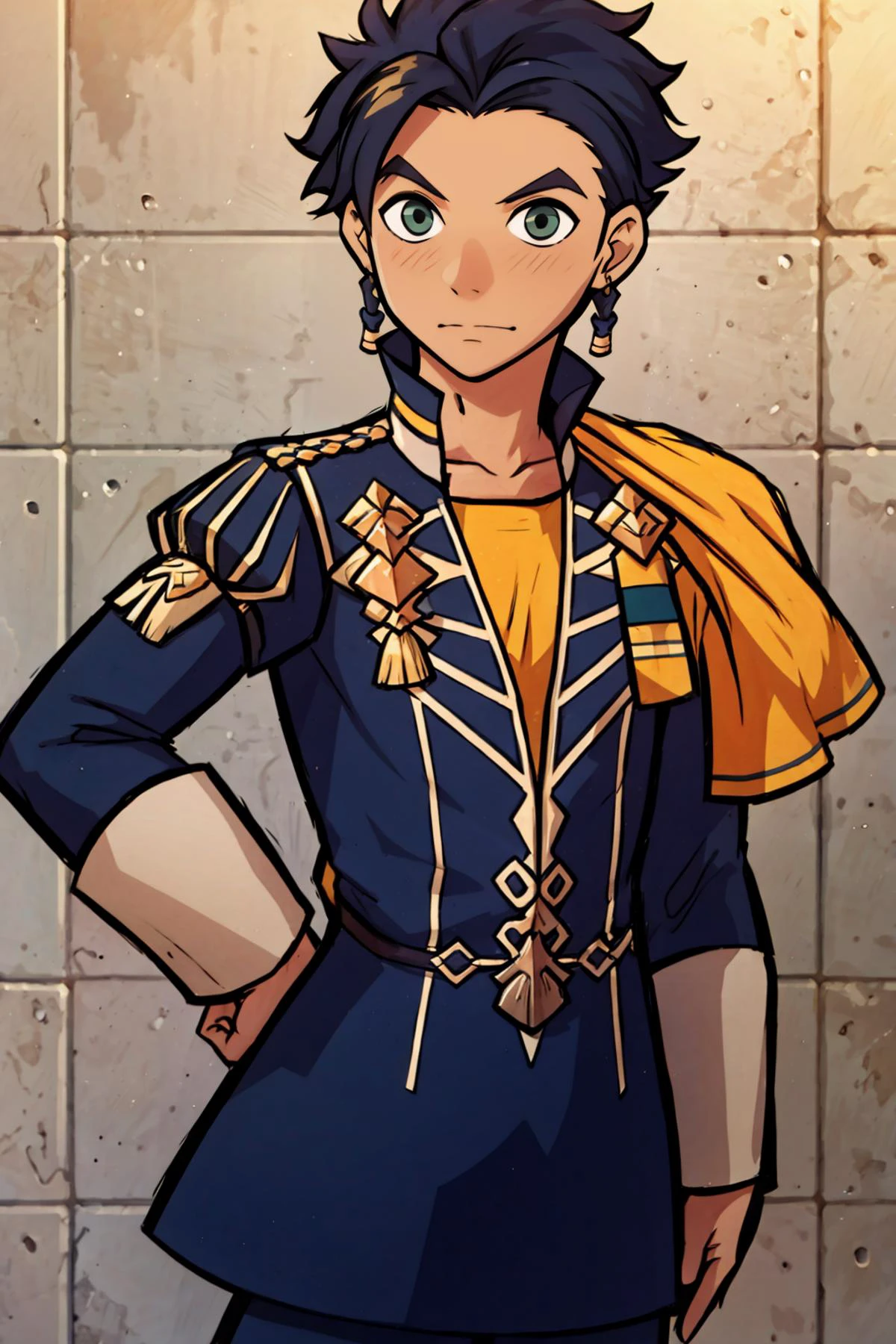 masterpiece, best quality, <lora:GoodHands-beta2:1> <lora:Claude:1> 1boy, ClaudePre, solo
