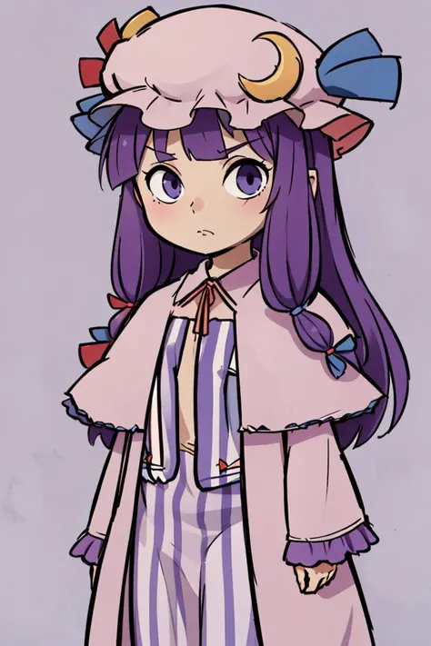 ((masterpiece,best quality)), absurdres, <lora:patchouli:0.9>, patchouli knowledge,solo,cowboy shot,