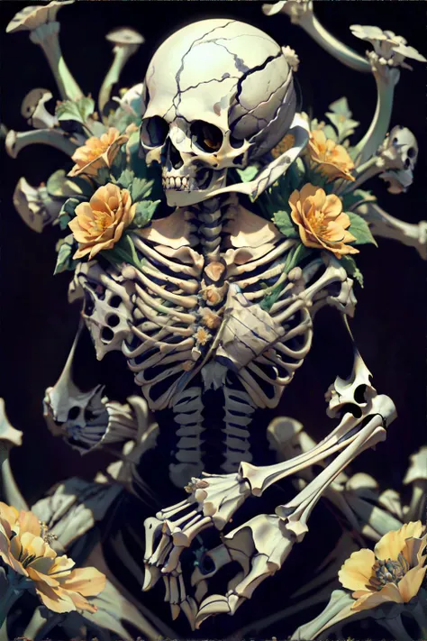 <lora:boneyardai:0.8>, boneyardai flower garden, masterpiece, 8k, high resolution, shallow depth of field, sharp focus