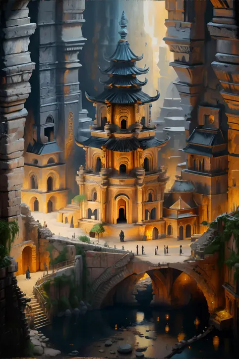 <lora:oilpainting:0.7>, <lora:ancientcity:0.5> BJ_Ancient_city, oil painting of an ancient city || masterpiece, 8k, high resolution, shallow depth of field, sharp focus