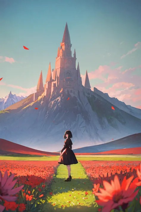 1girl, solo , black hair, dress , standing ,flower, scenery, outdoors, red flower, blurry, field, sky, blurry foreground, depth of field, day, artist name, tombstone, mountain, flower field
<lora:Lack-000215:1>, <lora:ç»ä¸½çå
å½±:0.2>,<lora:add_detail:0.35>, <lora:adaptedmodel:0.35>