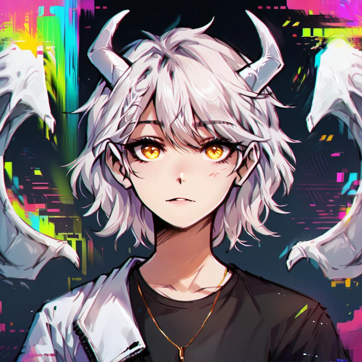 score_9, score_8_up, score_7_up, <lora:LadyN0ra_epoch_10:1> n0r4,1girl,solo, yellow eyes, looking at viewer, upper body, <lora:gl1tchXLP:1> gl1tch,glitch