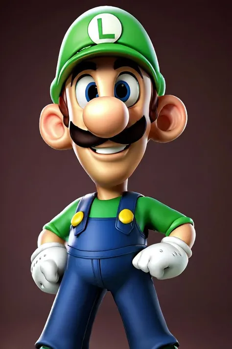 (1boy:1.3),Luigi, masterpiece, high quality ,solo, smile, cowboy shot, <lora:Luigi:1>, <lora:chibi-v1:1>