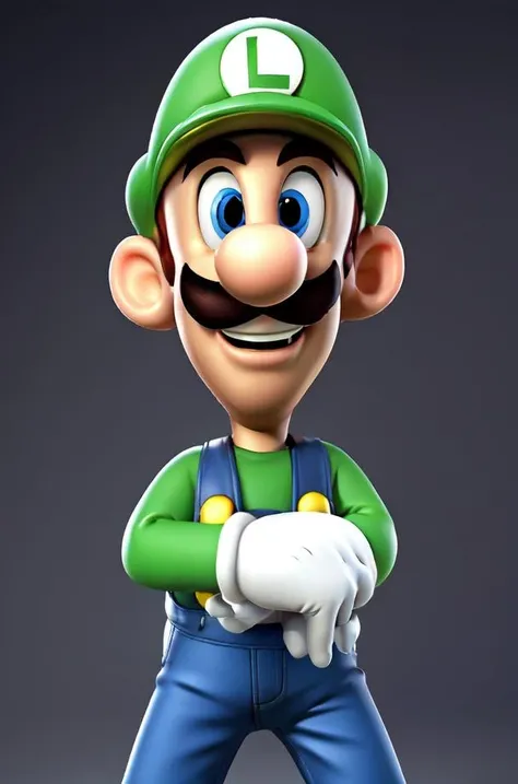 (1boy:1.3),Luigi, masterpiece, high quality ,solo, smile, cowboy shot, <lora:Luigi:1>, <lora:chibi-v1:0.5>