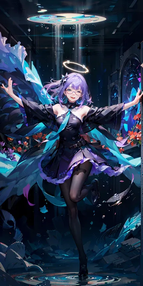(Highest picture quality),(Master's work),(ultra-detailed),(Detailed eye description:1.0),(lens flare:1.0),(movie poster:1.0),(Tarot border:1.0),the portrait is centered,(close-up:1.0),(nagative space:0.8),(negative space:1.6),(solo),(floating colorful {wind|water magic|ink|crystals|ice|fire|flame|lightning|web|rocks|sand|particles|sparkles|blood}:1.0),(many colorful {soap bubbles|clouds|thorns|spikes|vines|currents|spirals|halos|wings|tatoos|cubes|octahedron}:1.0),(floating {red|green|blue|aqua|purple|yellow|black|white|grey|pink|orange|lime} {ribbons|feathers|particles|blades|droplets|snowflakes|soft balls}:1.0),({crystal|ice|fire|flame|wind|water|earth|stone|space|musical|sonic|vortex} {magic|wings}:1.0), ({ray tracing,glowing|dappled sunlight,light rays,caustics|night,black theme|mysterious,eerie|easygoing,pastel}:1.2), ({colorful|iridescent|multicolored}:1.0),(beautiful detailed glow:1.0),({leaning forward|leaning back|leaning to the side|}:1.2),{(smile:1.0)|(smirk:1.0)|(grim expression:1.0)},({small|small||lips,eyelashes}:1.0),{(open mouth:1.0)|(closed mouth:1.0)|},({eyelashes|eyeshadow||}),{one eye closed|||},({red|green|blue|aqua|purple|yellow|black|white|grey|pink|orange|lime} hair:1.4),({short|long|medium} hair:1.0),({from below|from above|from side|from behind|facing viewer}:1.3),(halo:1.3),(head tilt:1.0),(dynamic pose:1.1),(asymmetrical hair:1.2),({red|green|blue|aqua|purple|yellow|black|white|grey|pink|orange|lime} {armor|dress|collared shirt|suit|outfit}:1.0),({formal|military|techwear|urban style|casual,casual clothes|fantasy,magician|feral,tribal|sci-fi,futuristic}),({plaid skirt|layered skirt|puffy dress|tights|pants|shorts}),({red|green|blue|aqua|purple|yellow|black|white|grey|pink|orange|lime} {eyes|eyes|pupils}:1.4),{(forehead:1.5),asymmetrical bangs|diagonal bangs|hair between eyes|blunt bangs|swept bangs},{one eye covered|ponytail|high twintails|||},{straight hair|wavy hair|drill hair||},{long coat|suit jacket|cloak|sweater|tie||},{(floating cape:1.0),|}({fox ears, fox girl|vampire, bat wings|pointy ears,(elf:0.5)||}:1.1),({abstract background|city,skyscraper|forest,garden|castle|shrine|cave,underground|swamp|lake|winter|alien planet|}:1.4),({indoors,inside|outdoors,outside}:1.1),{2$$witch hat|straw hat|crown|tiara|eyewear|glasses|heargear|hair flower|hairpin|hair bow|||},({sitting|flying|jumping|laying|standing|standing on one leg}:1.1),({colored skin|white skin|blue skin|pale skin|tan|shiny skin|dark skin||}:1.1),({full body|upper body|portrait|}:1.25),{fang, skin fang|tongue|frown|lip biting|thinking|||||}, {empty eyes| symbol-shaped pupils, heart-shaped pupils| slit pupils, + +|||||}