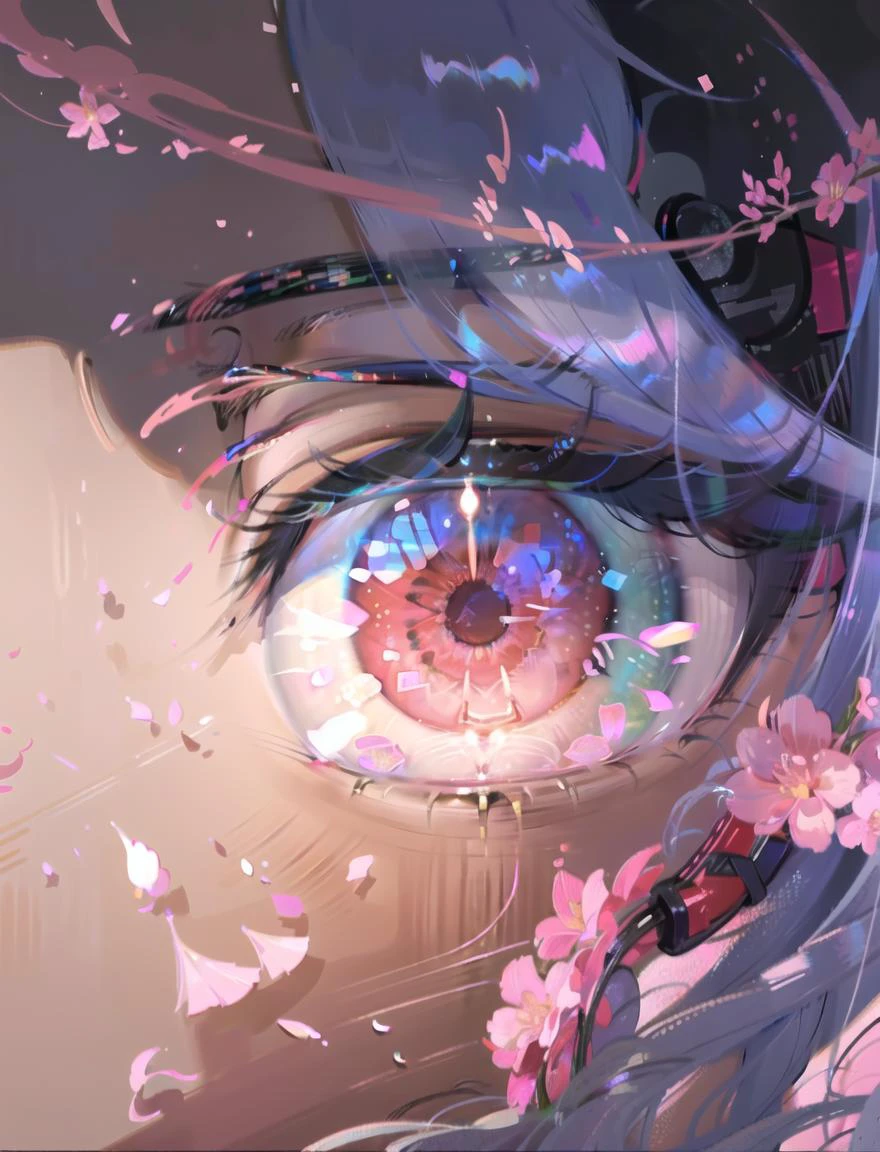((masterpiece)),(((best quality))),((ultra-detailed)),((illustration)),A lot of waving glow sticks,Stage,Concert,(solo),1 girl,((singing)),headset,(leaning_forward:1.2),((extremely_detailed_eyes_and_face)),colorful,,Tokyo Dome,ray tracing,(disheveled hair),cherry_blossoms,petals,Flying notes, smile <lora:Loraeyes_V1:1>