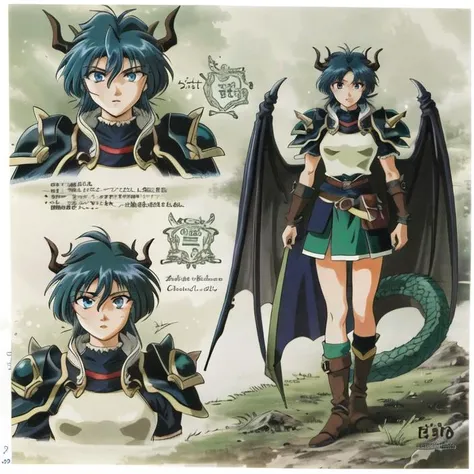 ((best quality)), ((highly detailed)), masterpiece, ((official art)), extremely detailed face, beautiful face, (detailed eyes, deep eyes), 1girl, <lora:aiomonstergirls_loraLocon:.5>, dragon girl, scales, dragon horns, dragon tail, dragon wings, armored boots, <lora:esthetic90sStyle_90sv1:.75>, 1990s \(style\)