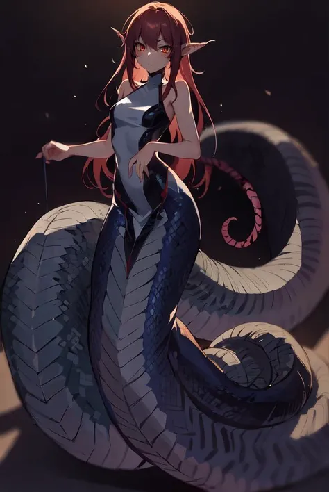 1girl, lamia, scales, [white shirt:0.8], [top-down bottom-up:0.5], full body, red lamia, red scales,  attractive, figure, ultra-detailed, best quality, extreme detailed,  Original Character, Volumetric Lighting, Best Shadows, Shallow Depth of Field, Stunningly Beautiful Girl, Petite, Delicate Beautiful Attractive Face, hdr, [embarrassed:0.75], [dungeon:0.33], [sand:0.8]