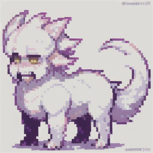 (white background:1.5), (masterpiece, top quality, best quality, high resolution), (front view:1.3), <lora:pixel sprites:0.7>, pixel sprites, pixel art, full body, standing, <lora:RW_Thrumbo_a1_11_VPred:1>, thrumbo, (feral:2)