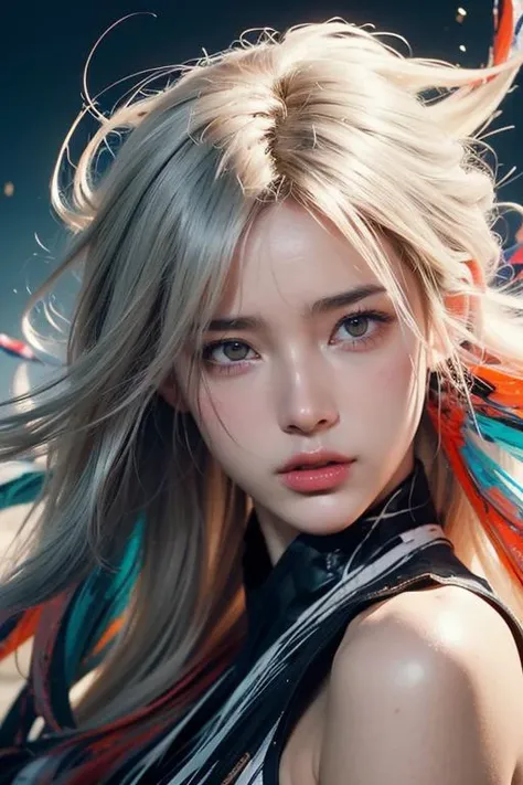 (dramatic, gritty, intense:1.4),masterpiece, best quality, 8k, insane details, intricate details, hyperdetailed, hyper quality, high detail, ultra detailed, Masterpiece, (calligraphy:1.4)(ether colorful ink flowing:1.3),1girl, A shot with tensionwhite hair (silhouette:1.3), curvy, abstract expressionist painting abstract beauty,centered,looking at the camera,approaching perfection,dynamic,moonlight,highly detailed,digital painting,artstation,concept art,smooth,sharp focus,illustration,art by Carne Griffiths and Wadim Kashin . energetic brushwork, bold colors, abstract forms, expressive, emotional,<lora:TWbabe7:0.4>