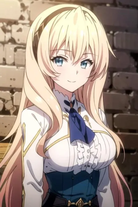 (((pixel-perfect, detail-perfect))), solo, 1girl, <lora:celistia-bahamut-01:0.8>, celistia ralgris, uniform, white shirt, ascot, looking at viewer, smile
