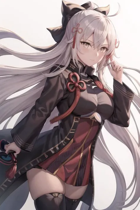 masterpiece, best quality,extremely detailed CG unity 8k wallpaper,
1girl,okita souji alter \(fate\), solo,white background,standing, (school uniform), 
<lora:okitasoujialter-000004:0.5>,
