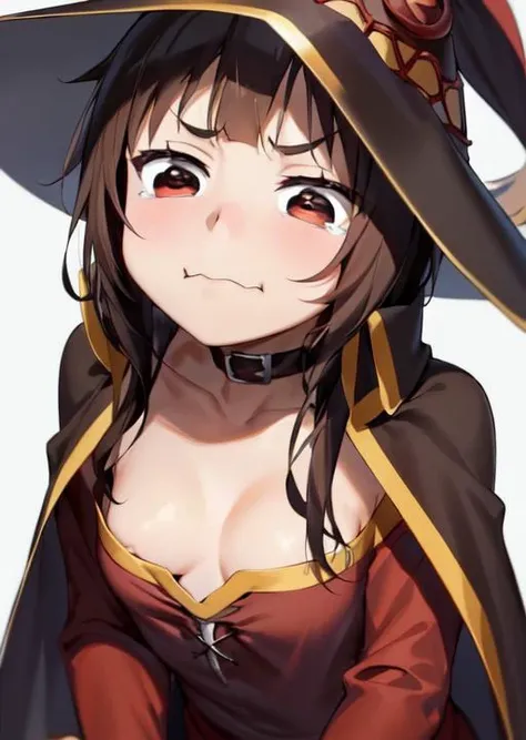 masterpiece, 8k, (nsfw), (((((megumin_konosuba))))), , Sweat, Flat Chest, , ((ahegao)),(((Pointed nipples))), Very detailed and beautiful nipples, Very detailed and beautiful genitals, The most exciting illustration in the world, 