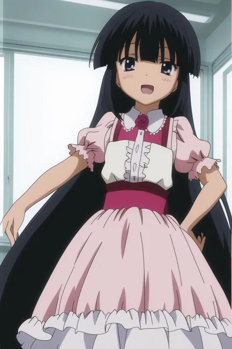 <lora:KodomoNoJikan_kagami kuro:0.7> kagami kuro, pink dress, 8k, masterpiece, absurdres, anime,