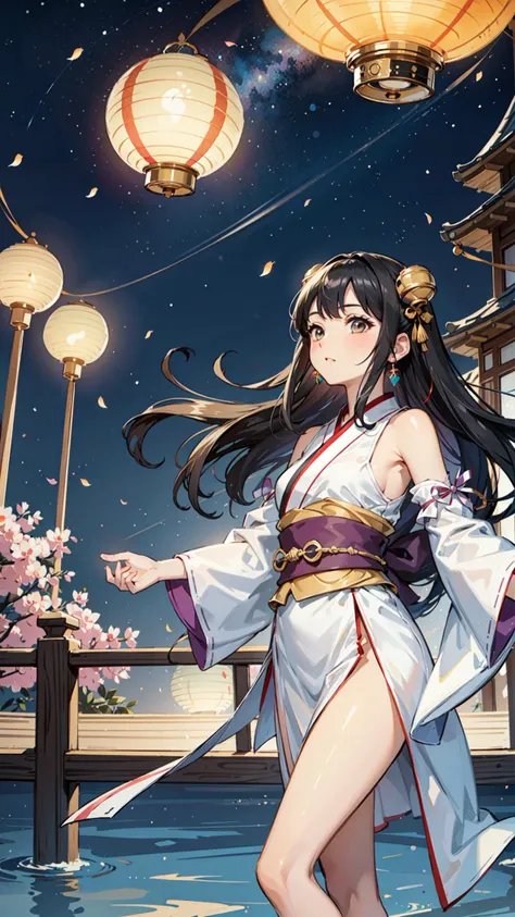 ((best quality, masterpiece, absurbres)) Tanabata, Cosmic Kaleidoscope, Floating Lanterns, Timeless Convergence, Quantum Wishes, Celestial Symphony