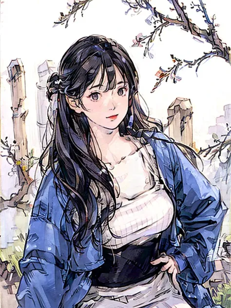 (masterpiece), (best quality), (high resolution),dutch angle,hyper detailed, solo, girl,detailed_background, landscape,