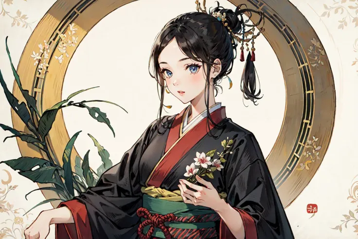 (best quality), girl,oriental detailed background,