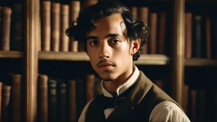 AnalogRedmAF,
Young Man Portrait, Analog Medium Format, Childish Expression, Victorian Era, Dramatic Lighting, Smooth Skin Texture, Library Background, Golden Ratio Composition, Fine Grain, Selective Focus, Charles Dickens
, <lora:AnalogRedmond-AnalogRedmAF-Repet5-100-NewMulti-DIM128-SNR4:1>