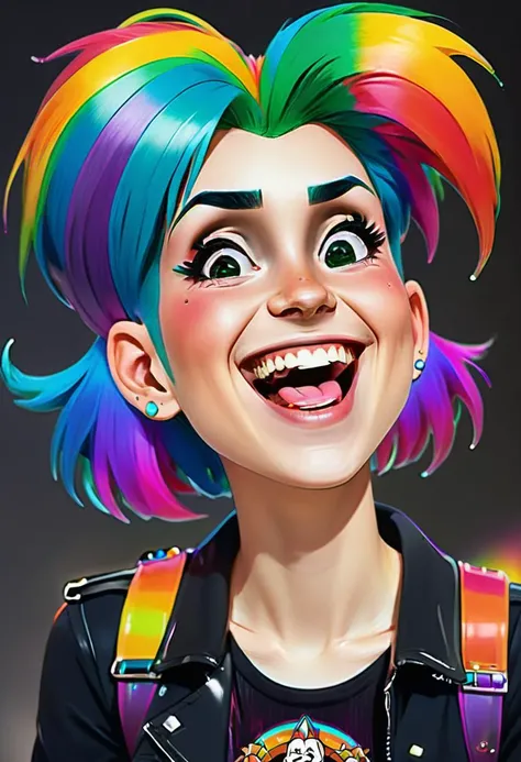 <lora:InfiniteTina:.6> A 24-year-old InfiniteTina bodybuilder with rainbow hair