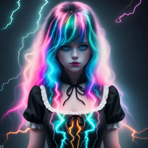 <lora:LightningPunkAIv2:1>LightningPunkAI  Colorful beautiful MaeAI, dirndl, Black ink flow,8k resolution photorealistic masterpiece
