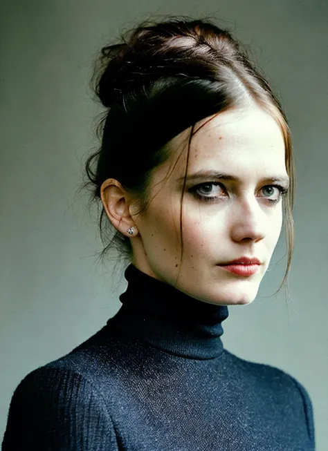 analog style, modelshoot style, A stunning intricate full color portrait of (sks woman:1), wearing a black turtleneck, epic character composition, by ilya kuvshinov, alessio albi, nina masic, sharp focus, natural lighting, subsurface scattering, f2, 35mm, film grain, <lora:locon_evagreen_v1_from_v1_64_32:1.3>