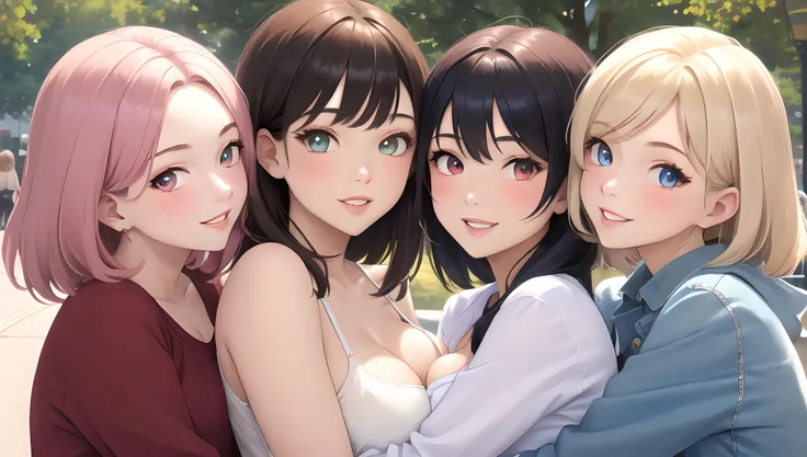 ((highest quality)), ((masterpiece)), (3 girls:1.5), Three cute girls are posing for the camera in an indoor flower garden full of flowers。, (shirtを持ち上げる:1.3), (three people standing in a row), (Close-up shot from the waist up), (open your mouth and smile:1.3), ray tracing, ((topless)), (), nipple, chest, hair band, head band, hair bobble, blouse, shirt, (high resolution face:1.5), (High definition finger 1.5), realistic, 4-year-old, 5 years old, 6 years old, 7 years old,((No panties)), Pussy, No skirts, Asian, Westerners, silver hair, brown hair, blonde, (belly button), jewelry, looking at the viewer, necklace, long hair, short hair, (abs),(written boundary depth), 