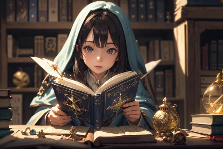 (depth of field:1.4),(blur:1.3),(very detailed:1.4),(high resolution:1.1) BREAK
(Wizard's study filled with spellbooks and magical artifacts:1.3) BREAK