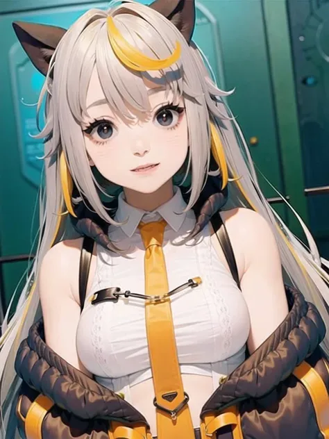 1girl, solo,(best quality),(masterpiece:1.1), upper body, looking_at_viewer, dynamic angle, cute, clear facial skin,