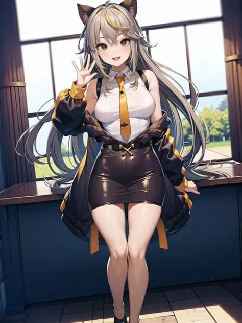 1girl, solo,(best quality),(masterpiece:1.1), full body, looking_at_viewer, dynamic angle, cute, clear facial skin,