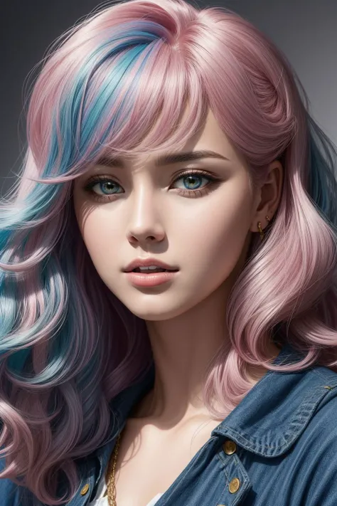 (man), (blue and pink hair wavy hair ), closed mouth, portrait, hyperrealistic, <lora:boldline:0.2> <lora:add_detail:0.5>