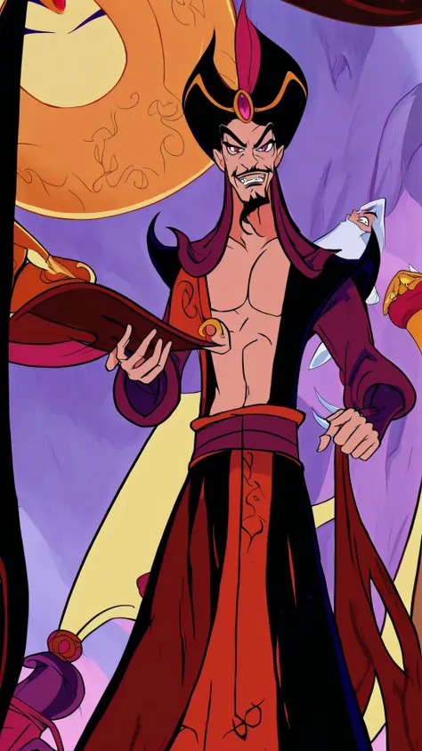 <lora:Jafar_Disney:0.8> Jafar_Disney, goatee, evil smile, arabian clothes,