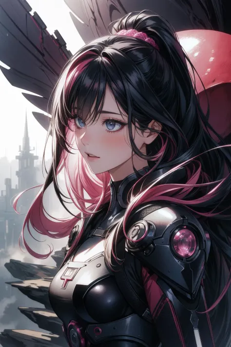 1girl, colorful Cinematic still, highly detailed, extreme close-up shot of a Black and Pink ("The Massage":1.3) , it is very Mature and Desolate, Heartless Nuku'alofa in background, winter foliage with Mushroom, Hazy conditions, soft focus, Vivid, Hopeful, Synthpunk, Dramatic spotlight, Depth of field 270mm, Ektachrome, layered textures, Complex background, extremely hyper aesthetic, HDR, (monochromatic art designed by Brian Mashburn:0.7) , expressive