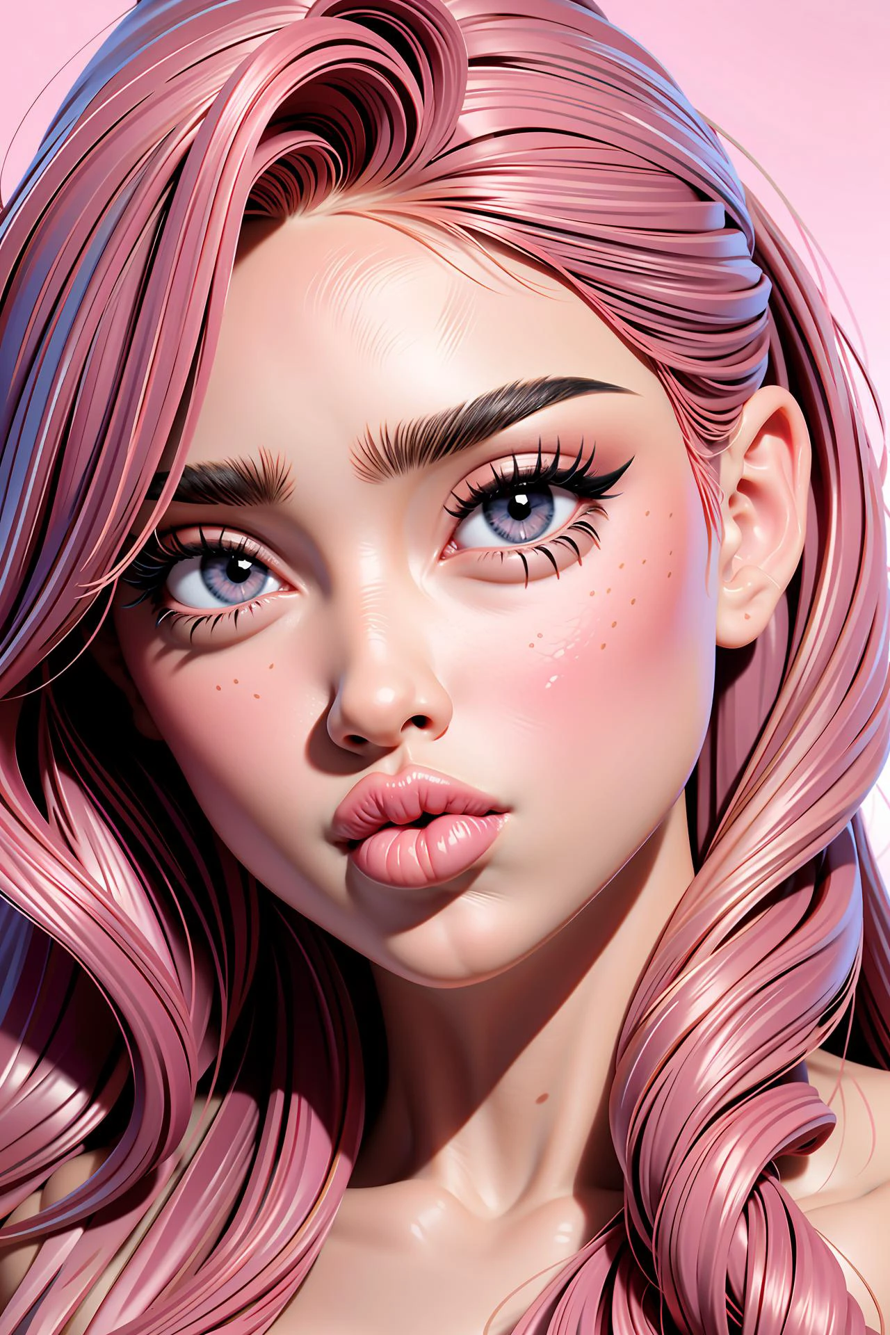 a beautiful woman,detailed eyes,perfect face,pouting mouth,<lora:Pouting:0.4>,pouting,