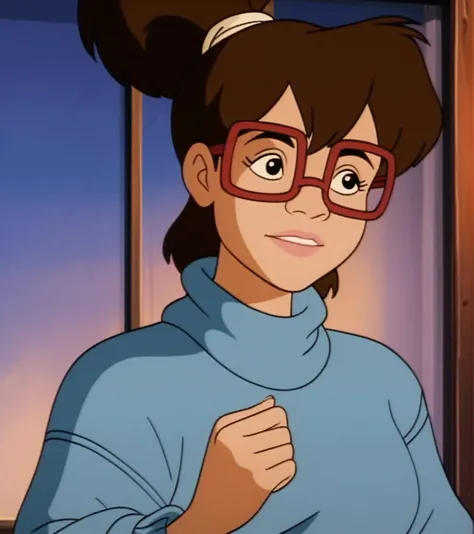 score_9, score_8_up, score_7_up,
irma, 1girl, solo, blue turtleneck sweater, glasses, cartoon, source_cartoon, retro_artstyle, screencap, lowres,
<lora:Irma_Langenstein:1>
