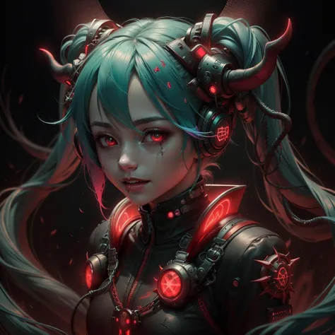 <lora:DemonicTech-20:0.8>, demonictech , scifi,
colored glowing hair , hatsune miku, 1girl,