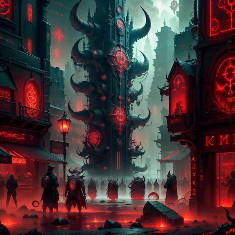 <lora:DemonicTech-20:0.8>, demonictech , scifi,    
shopping district , (crowded)