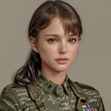 <lora:n4t4l13p:1> n4t4l13p closeup wearing army uniform