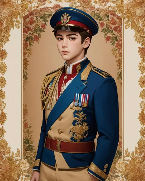 best quality,masterpiece,highly detailed,ultra-detailed, 1boy ,<lora:neg4all_bdsqlsz_V3.5:-1> <lora:cyborg_last:-3>upper body, military uniform,
