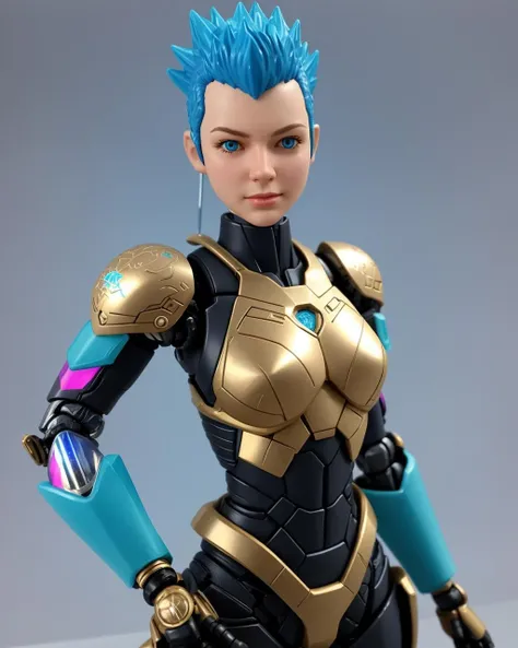 best quality,masterpiece,highly detailed,ultra-detailed, <lora:neg4all_bdsqlsz_V3.5:-1>1girl, cyborg,armor, Mohawk with Holographic Patterns - Turquoise
<lora:ActionFigure_last:1>, Action Figure, , plastic collectable action figure, collectable toy action figure